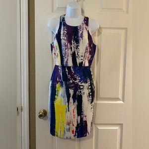 Colorful knee down dress